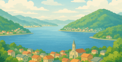 長崎県の風景イラスト