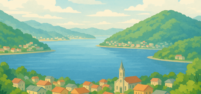 長崎県の風景イラスト