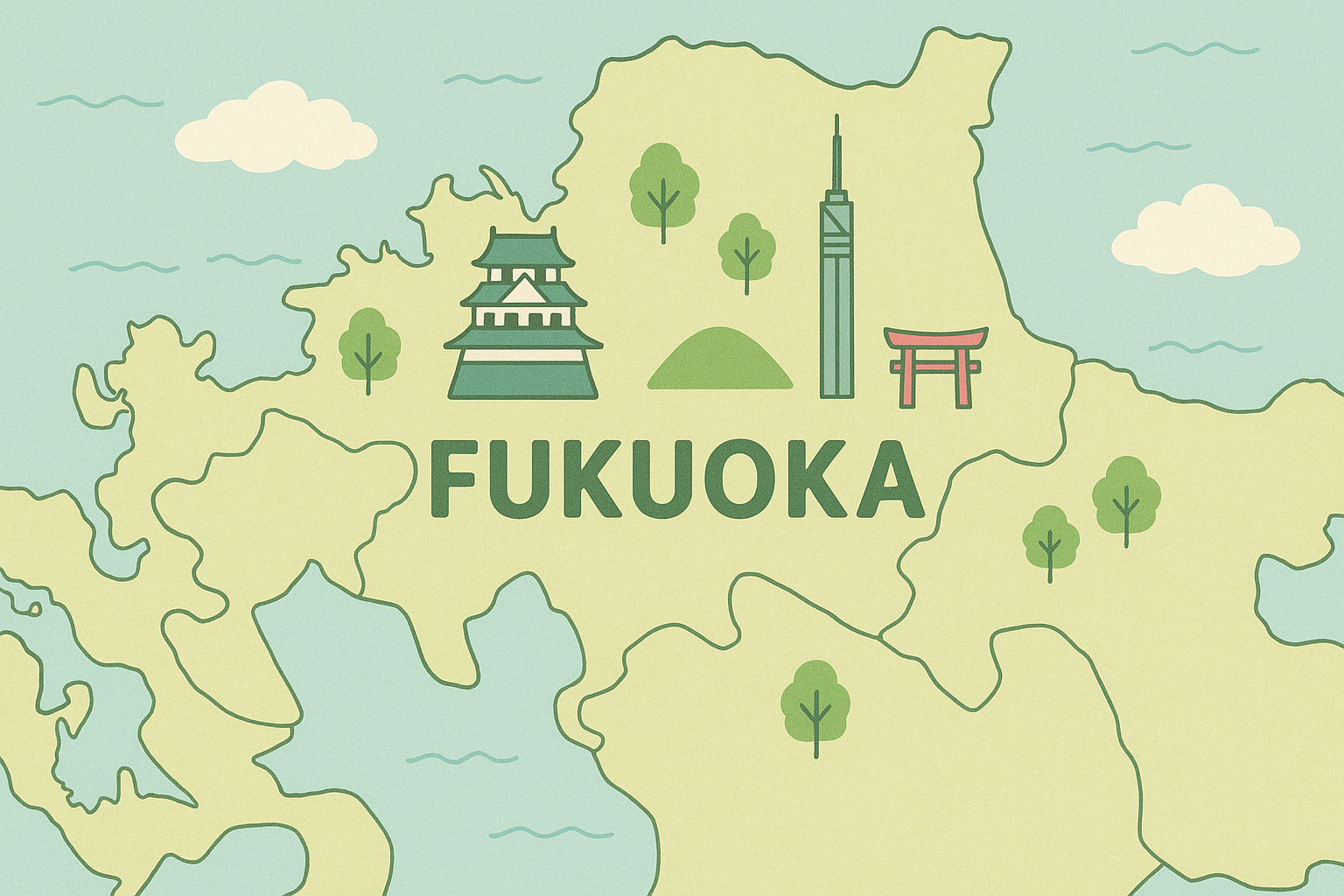 福岡県のイラスト