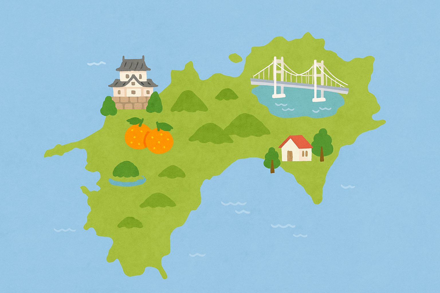 愛媛県のイラスト