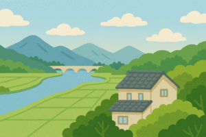 徳島県の空き家イラスト