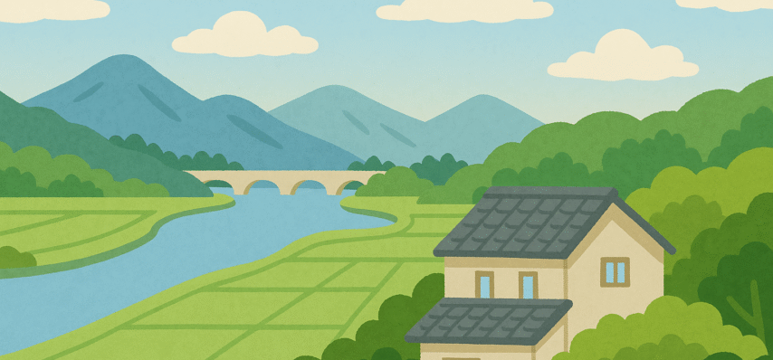 徳島県の空き家イラスト