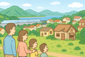 岡山県の空き家　イラスト