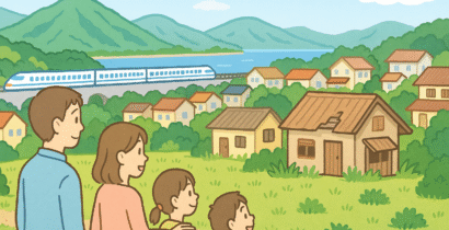 岡山県の空き家　イラスト