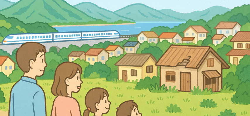 岡山県の空き家　イラスト