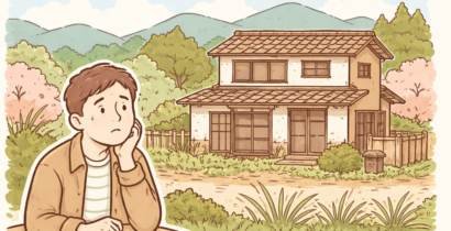 岩手県のにある空き家になった実家を心配する男性